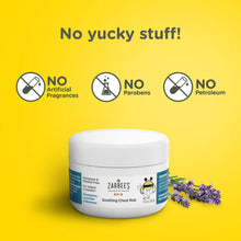 Zarbee's baby soothing chest rub jar with no artificial fragrances, no parabens