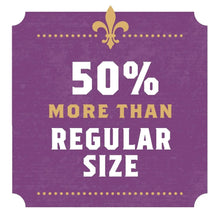 Family size offer label reading 50% more than regular size.