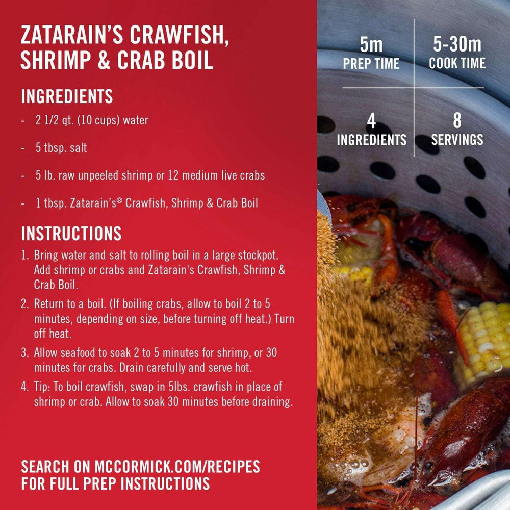 Zatarain's Crawfish, Shrimp and Crab Boil, 4.5 lbs. - USA MEGA SHOP