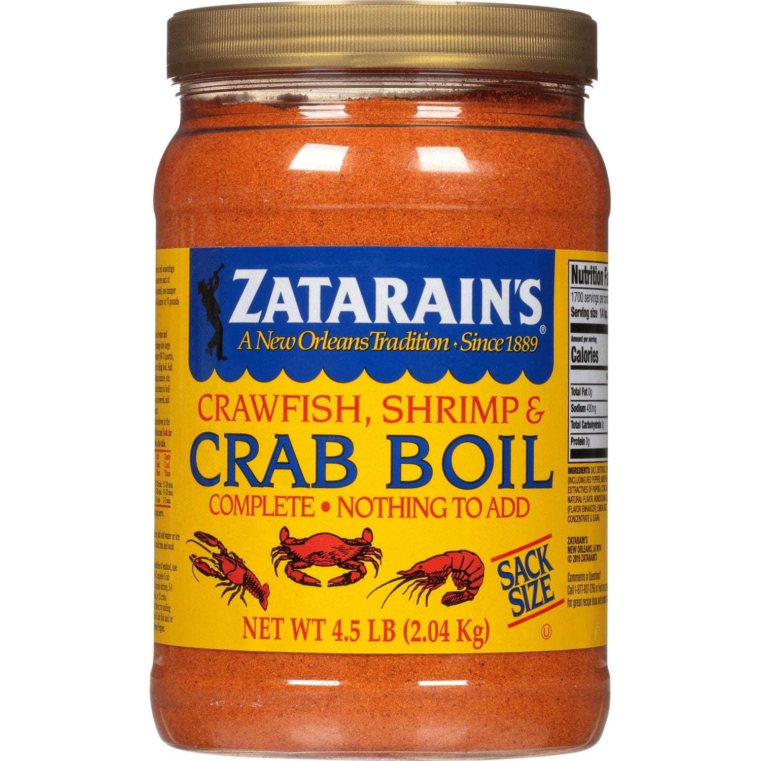Zatarain's Crawfish, Shrimp and Crab Boil, 4.5 lbs. - USA MEGA SHOP