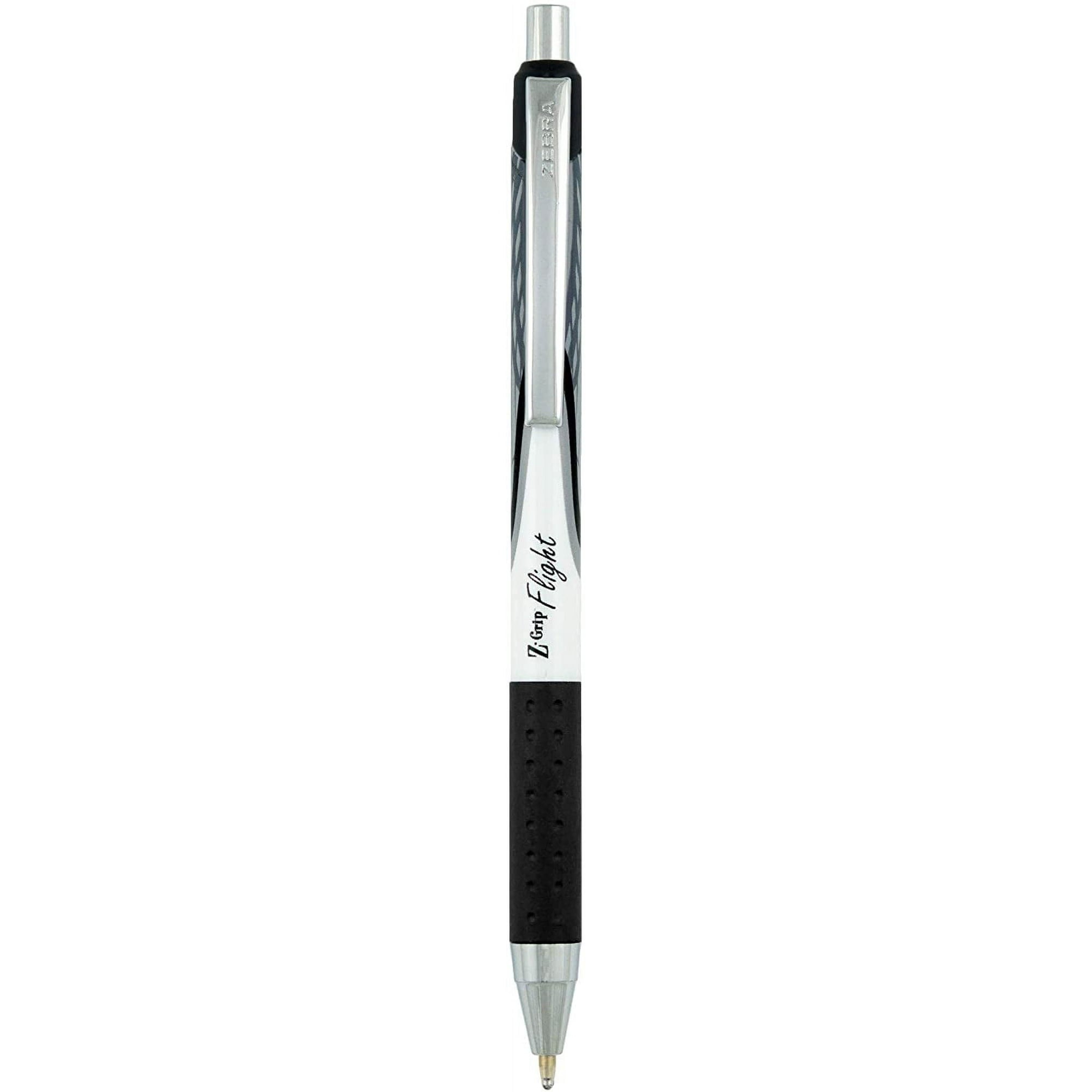 Zebra Pen Z-Grip Flight Retractable Ballpoint Pens Bold 1.2 mm Assorted Ink 10 Count