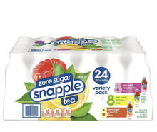 Snapple zero sugar tea variety pack with 24 bottles, 20 fl oz each