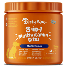 Zesty Paws 8-in-1 Multivitamin Bites jar, chicken flavor, 90 soft chews