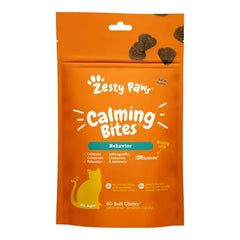 Zesty Paws Calming Bites for Cats, for Calmness, Composure & Relaxation, Bacon 30 ct - USA MEGA SHOP