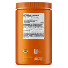 Probiotic bites bottle with back ingredients panel and orange bottle color.