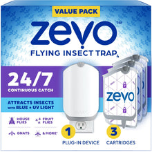 Value pack box featuring a white plug-in device and three replacement cartridges