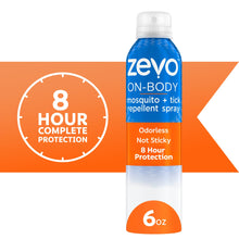 Mosquito + tick repellent spray bottle, Zevo, 8 hour protection badge