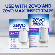 Insect trap refill cartridge boxes with a white cartridge unit shown in front