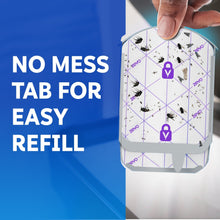 Insect trap refill cartridge held in a white frame with purple latch icons