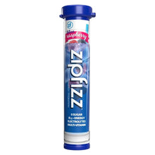 Effervescent vitamin drink mix tube, blueberry raspberry flavor, blue cap