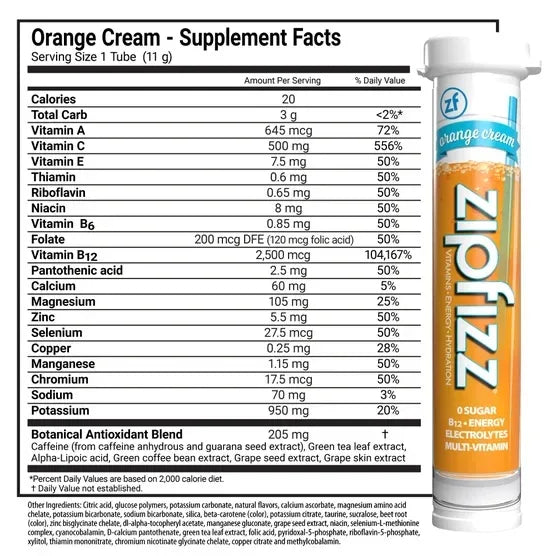 Zipfizz Multi-Vitamin Energy Hydration Drink Mix, 30 Tubes