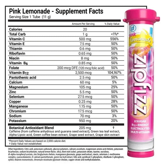 Zipfizz Multi-Vitamin Energy Hydration Drink Mix, 30 Tubes