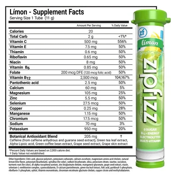 Zipfizz Multi-Vitamin Energy Hydration Drink Mix, 30 Tubes