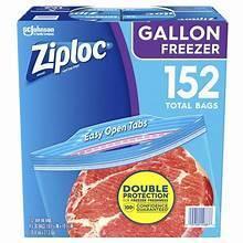 Ziploc gallon freezer bags box, 152 count, stay-open tabs and easy-open design