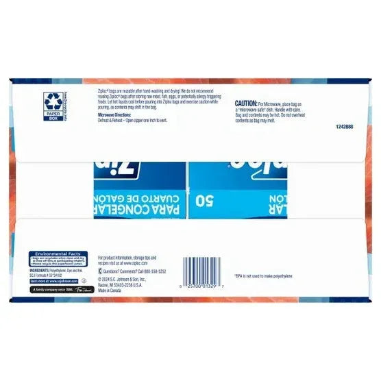 Ziploc Seal Top Freezer Bag, Quart, 200-count - USA MEGA SHOP