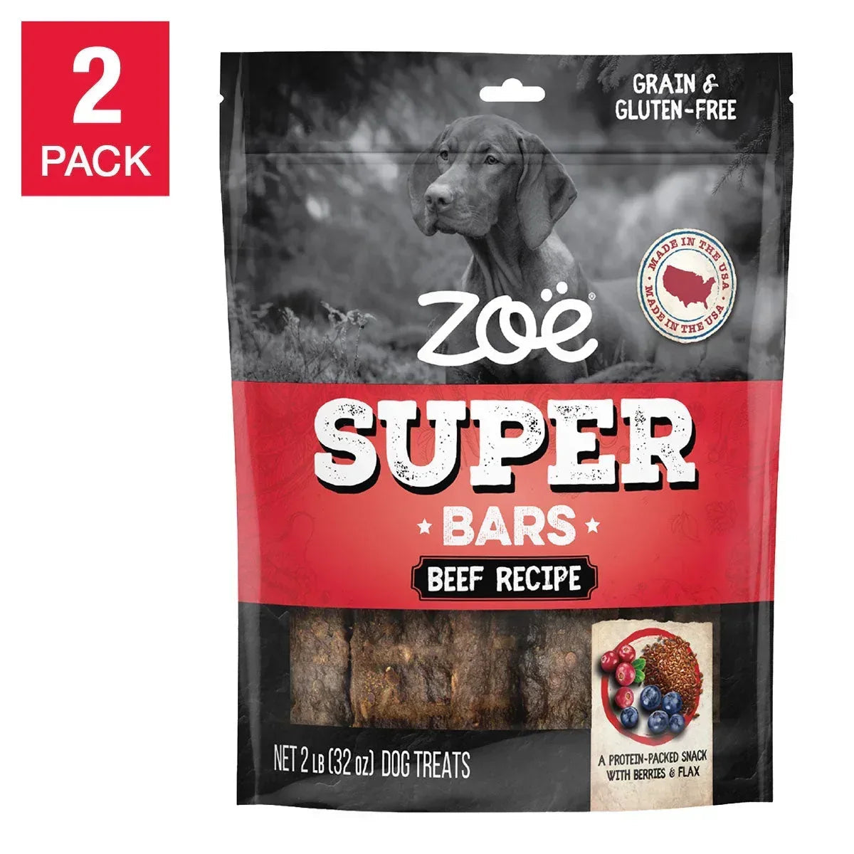 Zoe Super Bars Beef Recipe 2lb Bag
