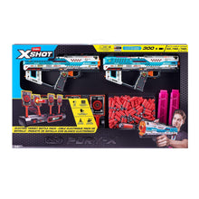 Toy blaster 2-pack retail box showing two Fury-X blasters and red dart ammo