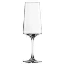 Champagne flute, clear glass with etched foot and narrow bowl on slender stem
