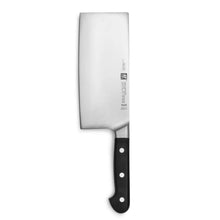 Zwilling Pro 7-inch cleaver with stainless blade and black handle