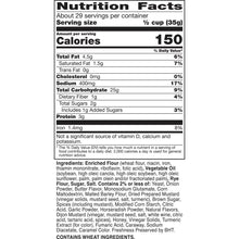 Gardetto's Honey Mustard Snack Mix nutrition facts and serving size label