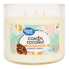 Great Value Limited Edition Coastal Coconut Candle, 14 OZ