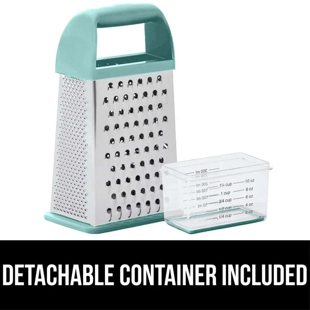 GORILLA GRIP Cheese Grater, BPA Free Stainless Steel Box Graters, Cheeses and Veggie Shredder - USA MEGA SHOP
