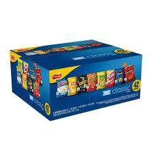 Blue snack chip variety pack box, Mega Size Classic, 42 bags, angled view