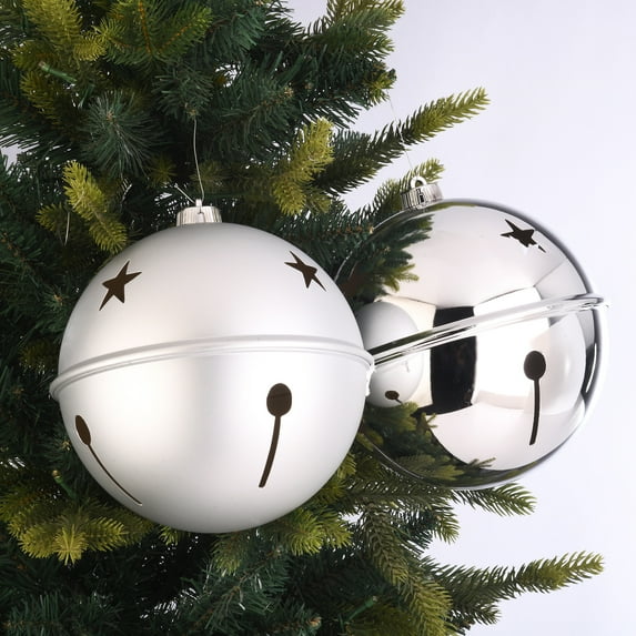2-Count Gold Jumbo Bell Shatterproof Christmas Ornaments, 7.87 in, by Holiday Time