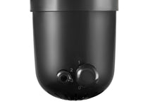 Black fan control dial and numbered speed markings on base housing.