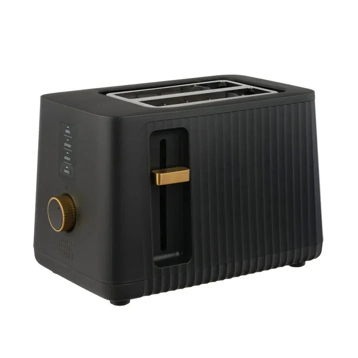 Thyme & Table 2-Slice Toaster, Extra-Wide Slots with Slide-Out Removable Crumb Tray, Slate Grey - USA MEGA SHOP