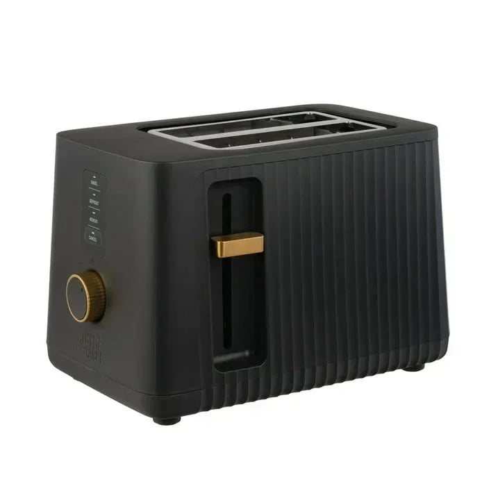 Thyme & Table 2-Slice Toaster, Extra-Wide Slots with Slide-Out Removable Crumb Tray, Slate Grey