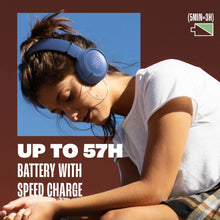 Black on-ear wireless headphones with cushioned earcups and headband