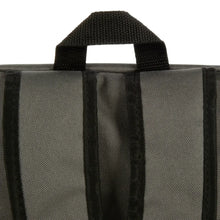 Top handle on gray pet travel backpack