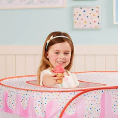 Battat Sweet Treats Pop-Up Shop Fabric Tent 25-Piece Dessert Set, Toddler and Preschool Toys