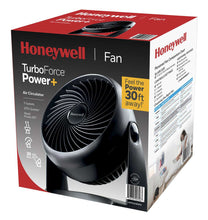 Honeywell TurboForce Power table fan product box with black fan shown