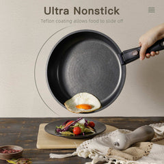 Astercook 20-Piece Pots and Pans Set, Nonstick Cookware Set with Detachable Handles, Oven & Dishwasher Safe, Induction Compatible, Stackable RV Kitchen Cooking Set