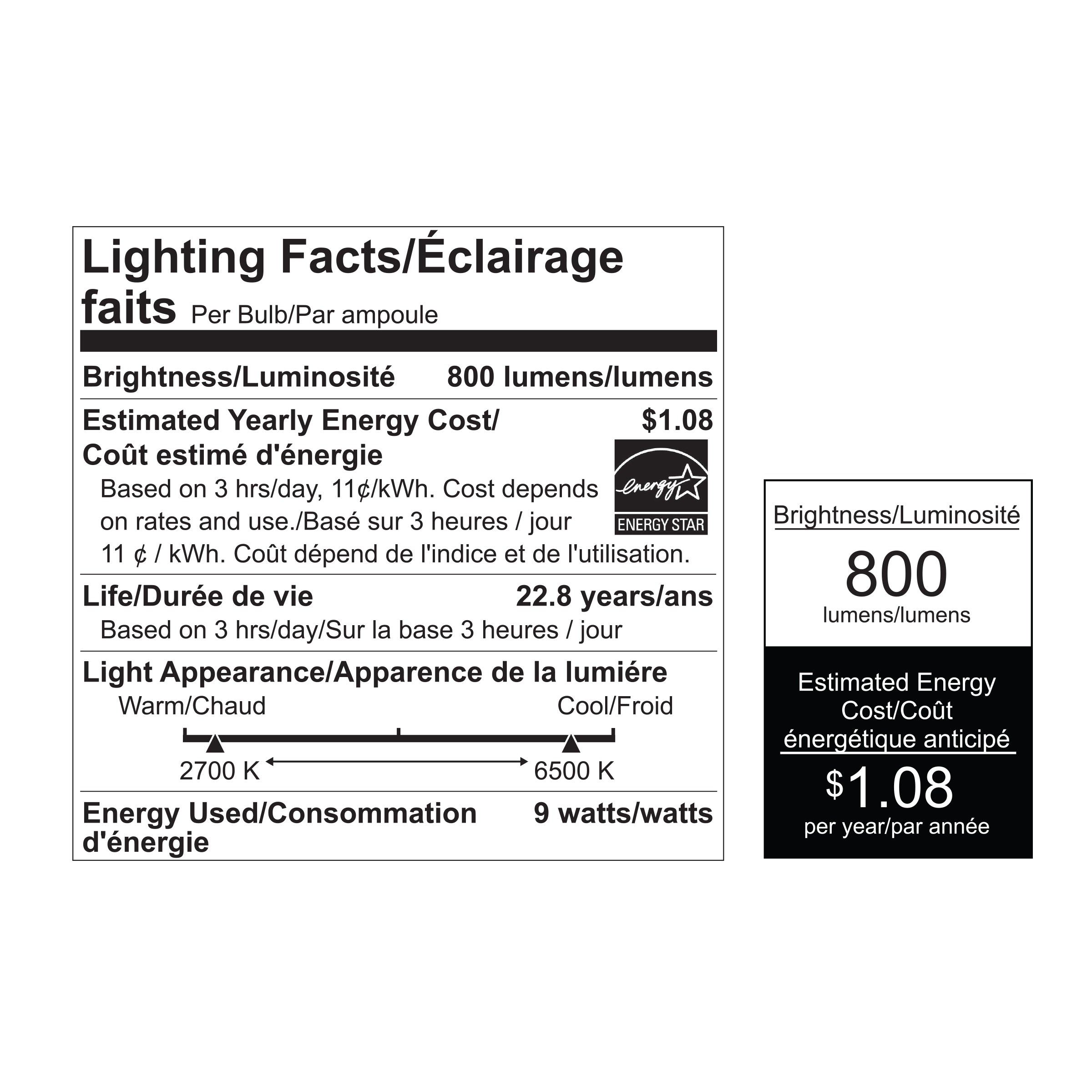 Feit Electric Smart LED 9 Watt (60 Watt Eq.) Color Changing/Tunable White Light Bulb, A19, E26, Dimmable