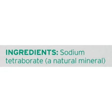 Borax detergent booster box ingredient text: Sodium tetraborate (a natural mineral)