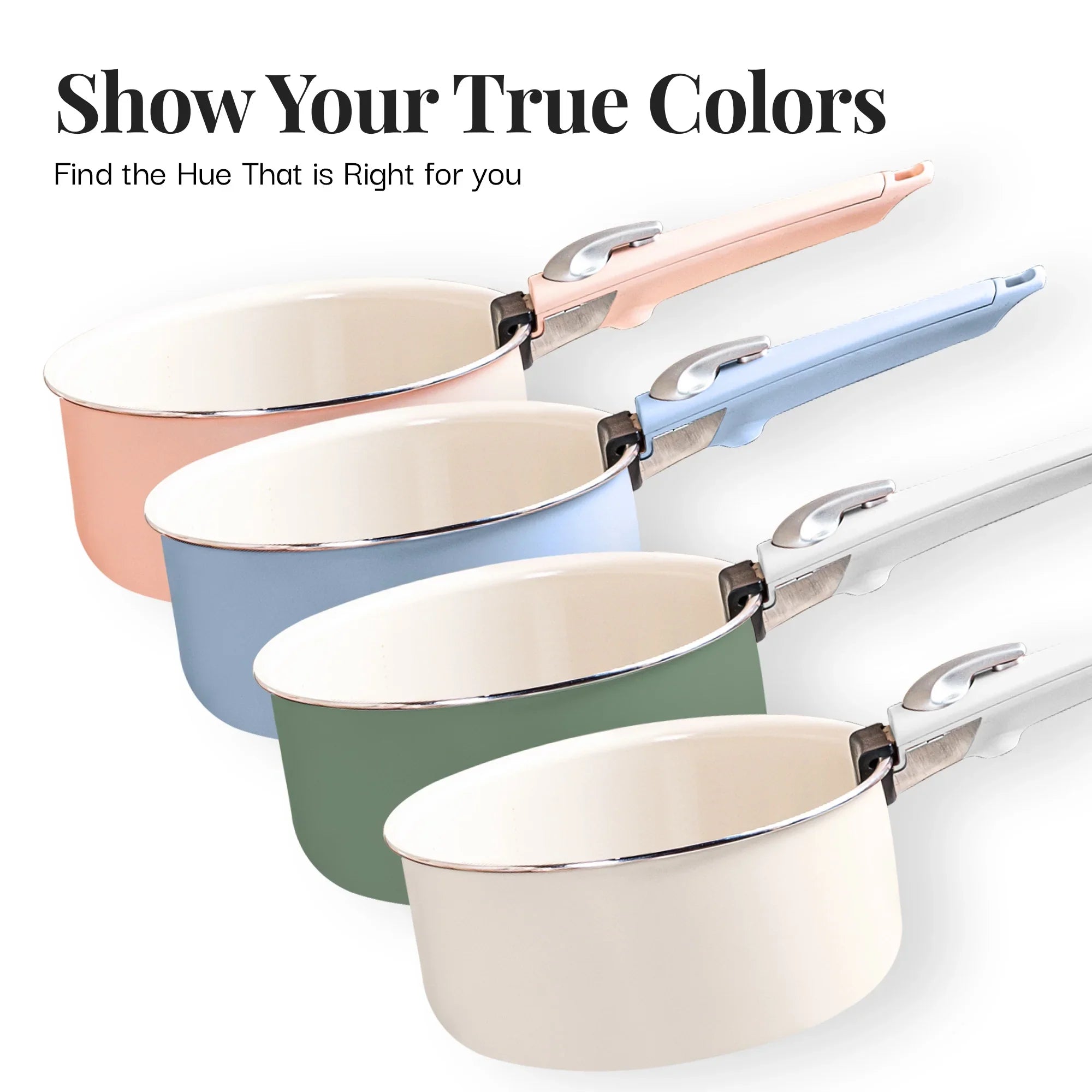 Gotham Steel 18 Pcs Pots and Pans set Non Stick, Ceramic Pan Cookware Set W/ Detachable Handle, RV Kitchen Cooking Set with Secure Lock Removable Handles, Oven Safe Nonstick Pan Set