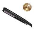 Remington flat iron showing slim black body and closed plates