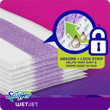 Absorb+lock cleaning pad refill with purple absorb strip and deep-grime grip feature