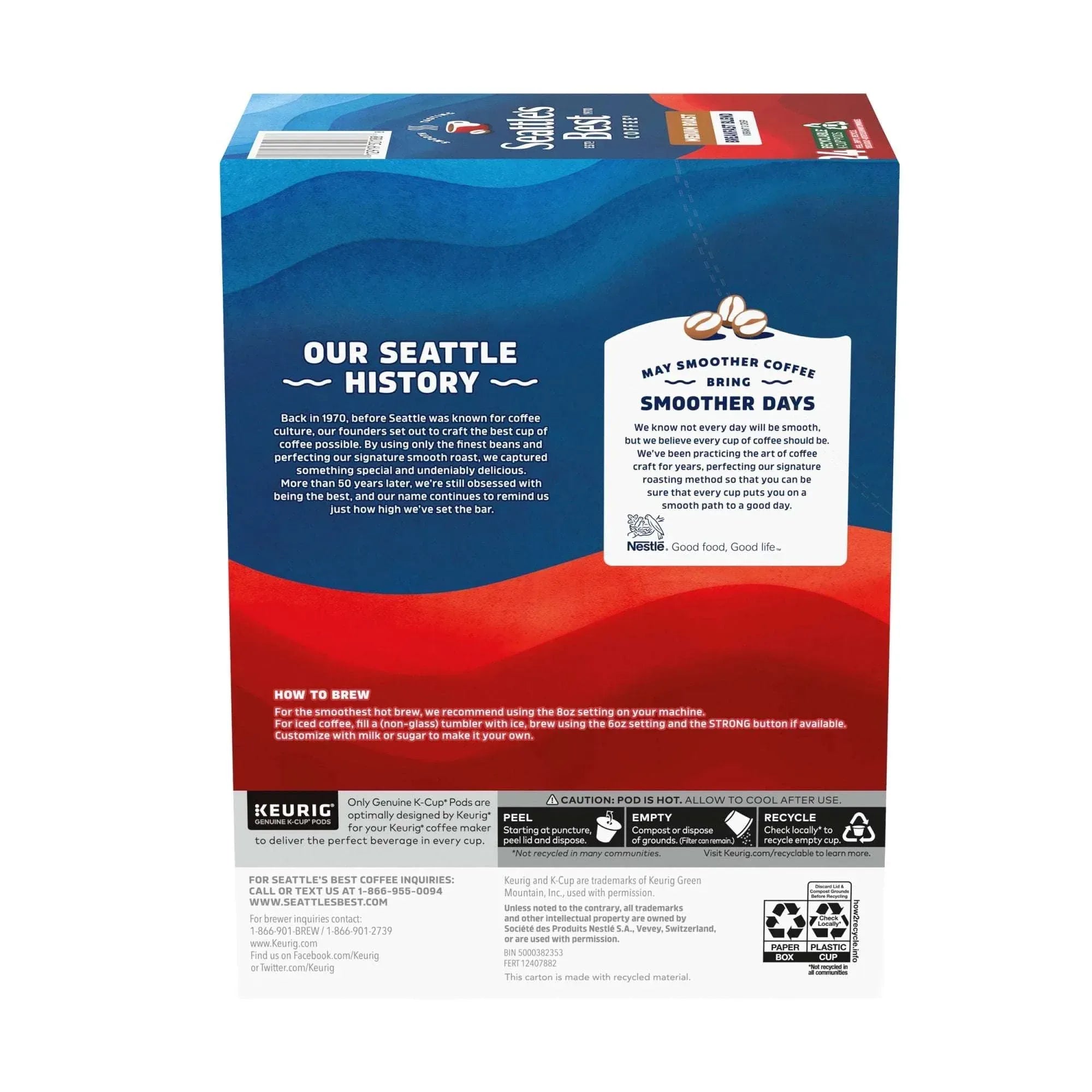 Seattle’s Best Coffee, Breakfast Blend, Medium Roast K-Cup Coffee Pods, 24 Count