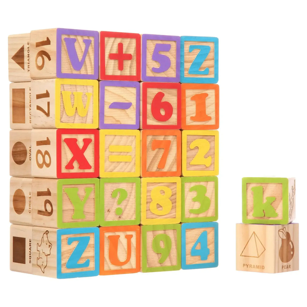 Spark Create Imagine ABC Wooden Blocks, 40 Pieces, Baby and Toddler Toys for Ages 18 months and older - USA MEGA SHOP