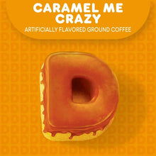 Caramel Me Crazy ground coffee close-up of donut-shaped caramel logo