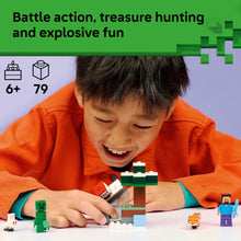 LEGO Minecraft minifigure building set with Steve and Creeper figure pieces