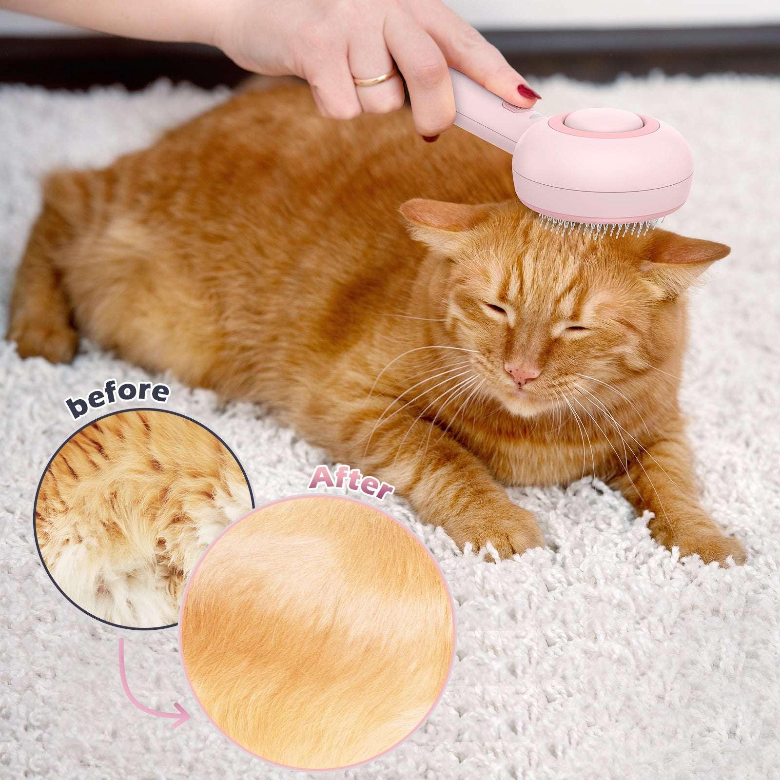 BEBANG Cat Steam Brush 3 in 1, One-Click Hair Removal Brush with Steam for Cats and Dogs - USA MEGA SHOP
