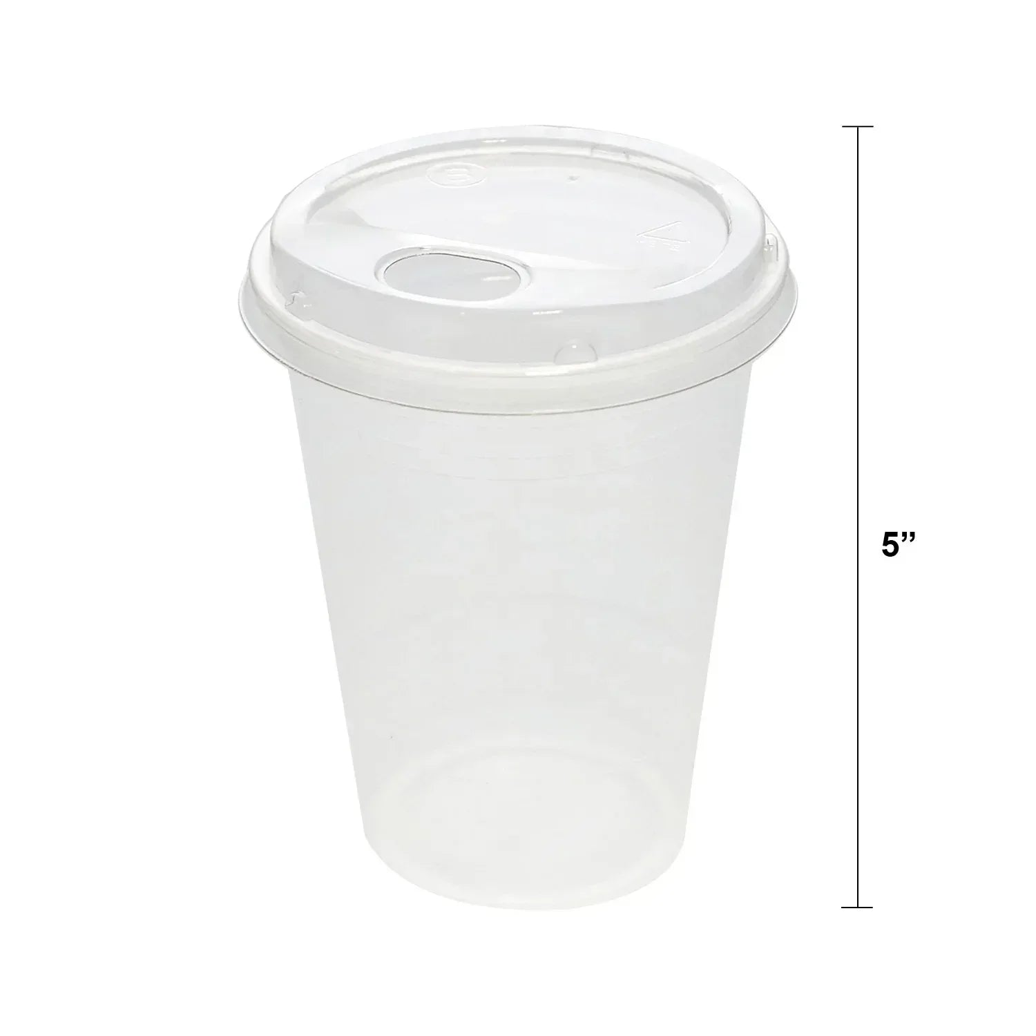 Great Value Disposable Plastic Cups and Lids, Clear, 16 oz, 25 Count, (Cup and Lid Combo)