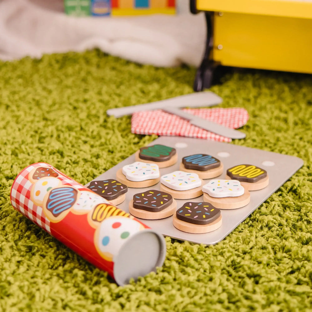 Melissa & Doug Slice and Bake Wooden Cookie Play Food Set - USA MEGA SHOP