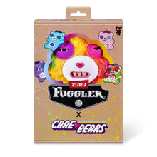 Fuggler Care Bears boxed monster plush with rainbow face and ZURU branding on front