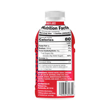 Hydration beverage bottle Nutrition Facts label, calories 80 per serving